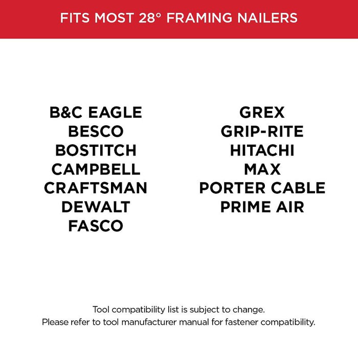 ProFIT 0629270 Framing Nail, 3 in L, 11 ga, Brite, Offset Round Head, Smooth Shank