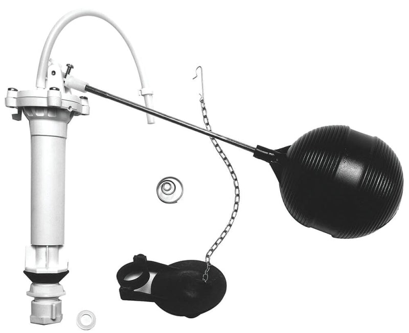 Danco 80816 Toilet Tank Repair Kit, Plastic, Includes: Universal Flapper, Spring, Float and Ballcock