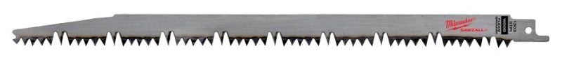 Milwaukee 48-00-1303 Reciprocating Saw Blade, Applicable Materials: Wood, 1 in W, 12 in L, 5 TPI, Bi-Metal Cutting Edge