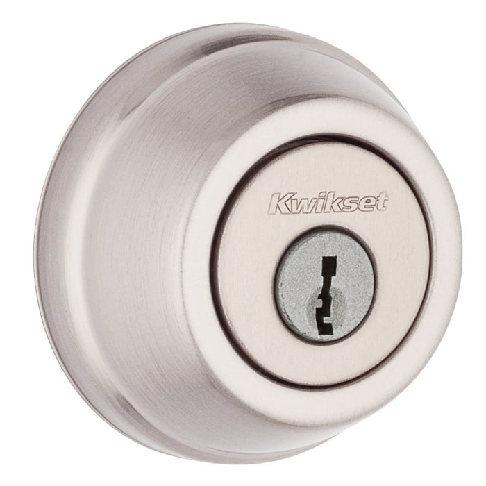 Kwikset Signature Series 785 15 6AL STRKP K3 Deadbolt, 2 Grade, Keyed Key, Zinc, Satin Nickel, 2-3/8 to 2-3/4 in Backset