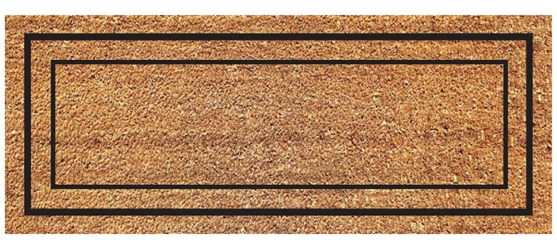 Americo Home Natural CoCo Series 77FLCLB025 Classical Border Door Mat, 60 in L, 24 in W, Rectangular, Natural Pattern