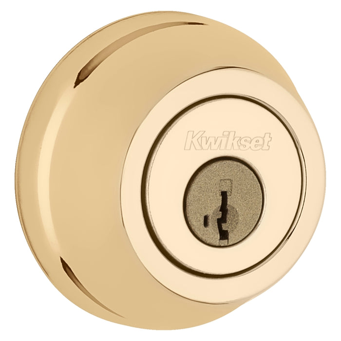 Kwikset 780LO3SMTRCALRCSK Deadbolt, Alike Key, Steel, Polished Brass, 2-3/8 to 2-3/4 in Backset, K3/SMT Keyway