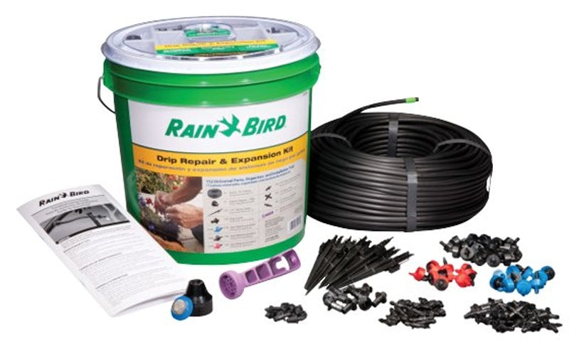 Rain Bird DRIPKITBAG Drip Irrigation Repair and Expansion Kit, 17-Piece