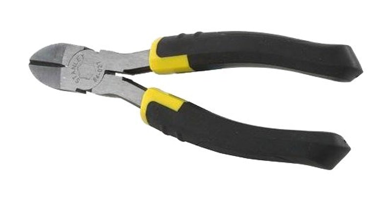 STANLEY 84-028 Diagonal Cutting Plier, 7-3/16 in OAL, 13/16 in Cutting Capacity, Black/Yellow Handle, Ergonomic Handle