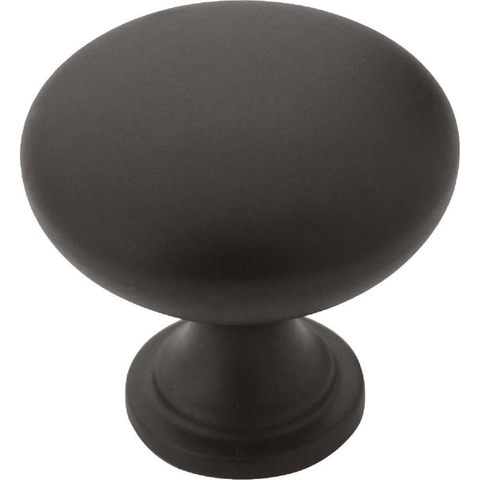 CAB KNOB EDONA MAT BLK 1-1/4IN