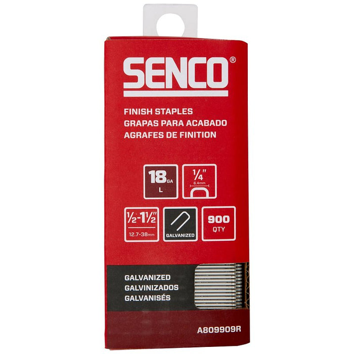 Senco A809909R Medium Wire Staple Strip Assortment, 1/4 in W Crown, 1/2, 5/8, 3/4, 7/8, 1, 1-1/8, 1-1/4, 1-1/2 in L Leg