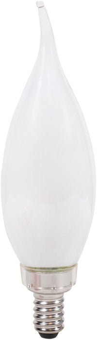 Sylvania 40780 Natural LED Bulb, Decorative, B10 Bent Tip Lamp, 40 W Equivalent, E12 Lamp Base, Dimmable, Frosted