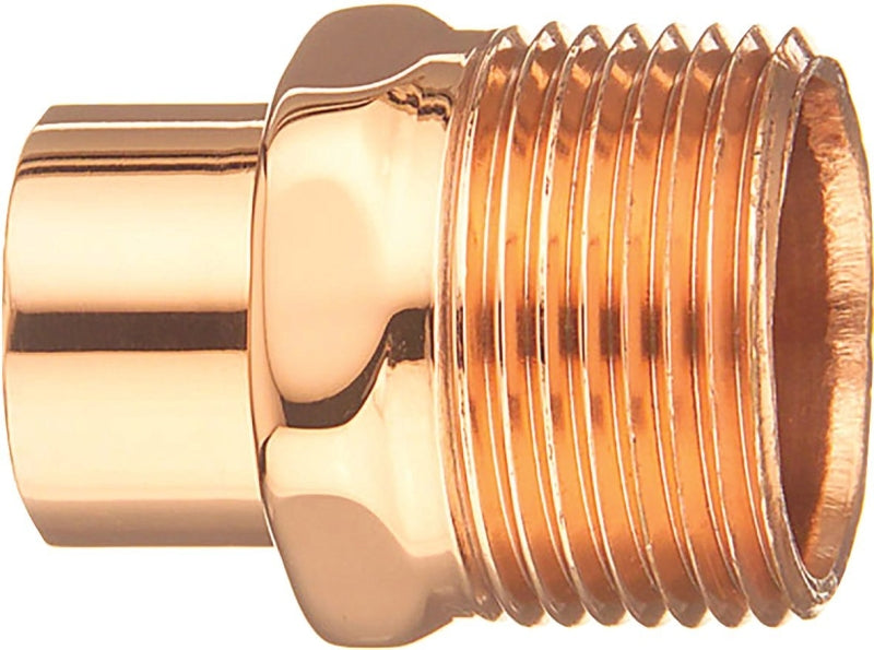 Elkhart Products 104-2 Series 30436 Street Pipe Adapter, 1/2 in, FTG x MIP, Copper