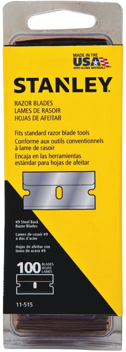 STANLEY 11-515 Blade, Razor, 1-Edge Blade, Steel Blade