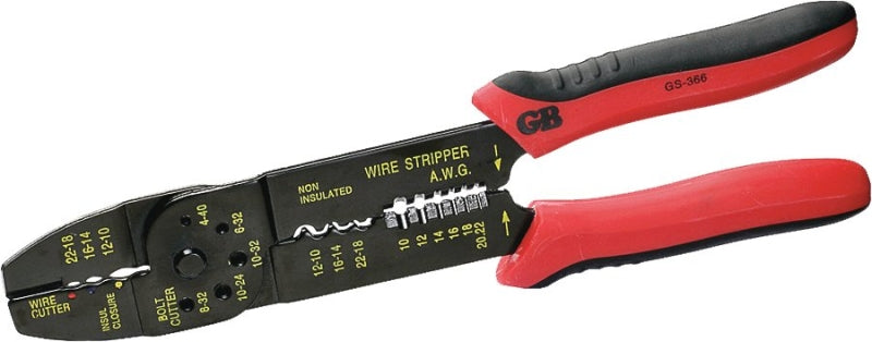 Gardner Bender GS-366 Wire Stripper, 10 to 22 AWG Wire, 8 to 20 AWG Solid, 10 to 22 AWG Stranded Stripping, 9-1/4 in OAL