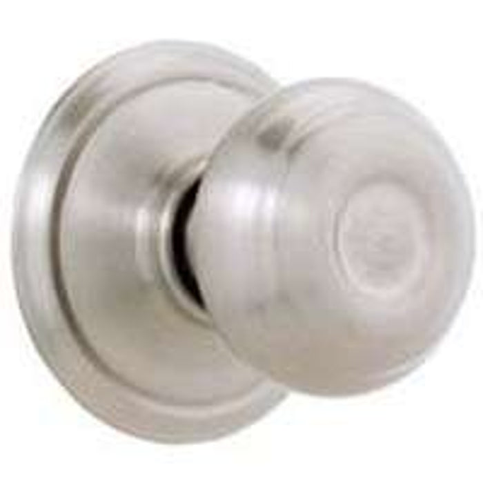 Schlage F170 GEO 619 Dummy Knob, Knob Handle, Round Design, Satin Nickel, Residential, Metal