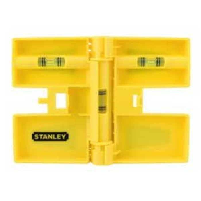 STANLEY 47-720 Post Level, 6-1/8 in L, 3-Vial, 1-Hang Hole, Magnetic, Aluminum, Yellow