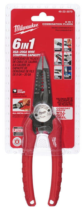 Milwaukee 48-22-3079 Wire Plier, 7-3/4 in OAL, 1-1/2 in Jaw Opening, Black/Red Handle, Durable Grips Handle