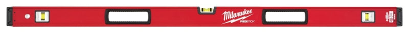 Milwaukee REDSTICK Series MLBXM48 Magnetic Box Level, 48 in L, 3-Vial, 1-Hang Hole, Magnetic, Aluminum, Red