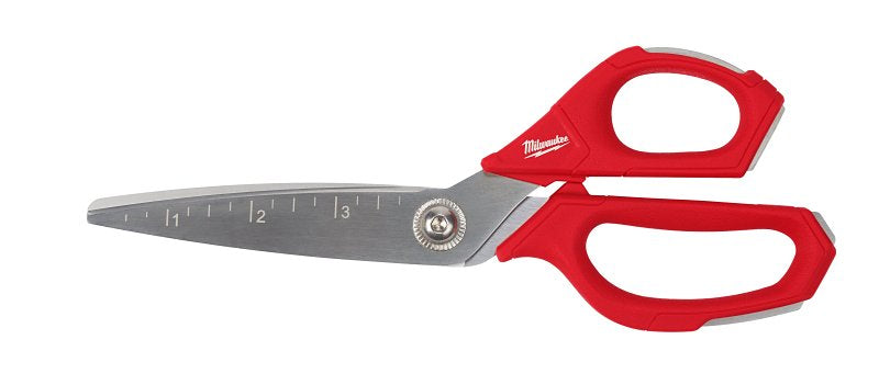 Milwaukee 48-22-4046 Jobsite Scissors, 9.3 in OAL, Metal Blade, Loop Handle, Gray/Red Handle