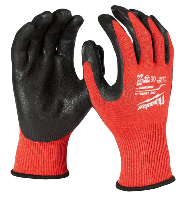 Milwaukee 48-22-8931 Work Gloves, Unisex, M, 7.2 to 7.5 in L, Nitrile, Red, Lined