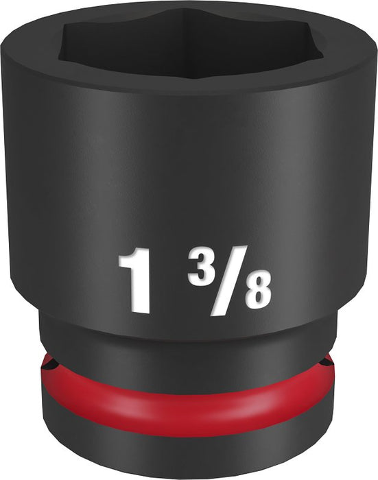 Milwaukee SHOCKWAVE Impact Duty Series 49-66-6313 Shallow Impact Socket, 1-3/8 in Socket, 3/4 in Drive, Square Drive