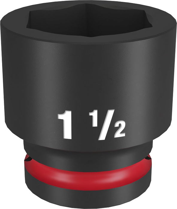 Milwaukee SHOCKWAVE Impact Duty Series 49-66-6315 Shallow Impact Socket, 1-1/2 in Socket, 3/4 in Drive, Square Drive