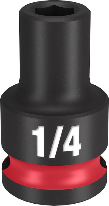 Milwaukee SHOCKWAVE Impact Duty Series 49-66-6100 Shallow Impact Socket, 1/4 in Socket, 3/8 in Drive, Square Drive