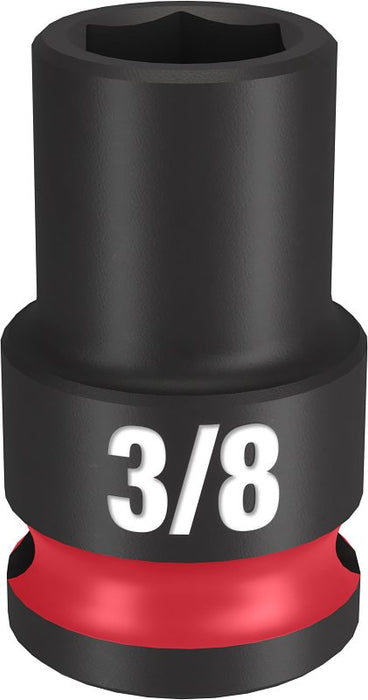 Milwaukee SHOCKWAVE Impact Duty Series 49-66-6104 Shallow Impact Socket, 3/8 in Socket, 3/8 in Drive, Square Drive