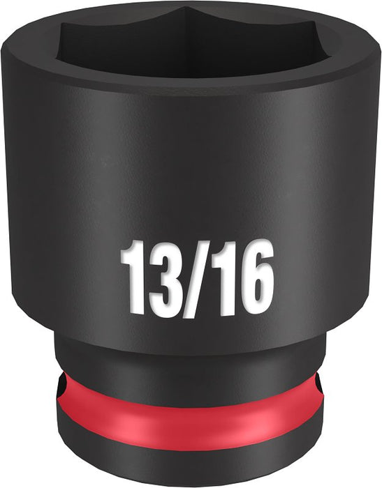 Milwaukee SHOCKWAVE Impact Duty Series 49-66-6111 Shallow Impact Socket, 13/16 in Socket, 3/8 in Drive, Square Drive