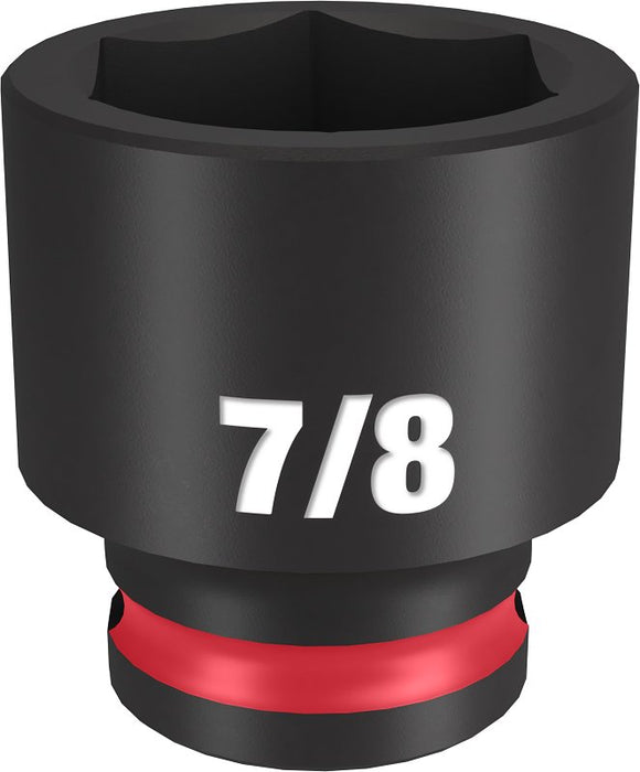 Milwaukee SHOCKWAVE Impact Duty Series 49-66-6112 Shallow Impact Socket, 7/8 in Socket, 3/8 in Drive, Square Drive