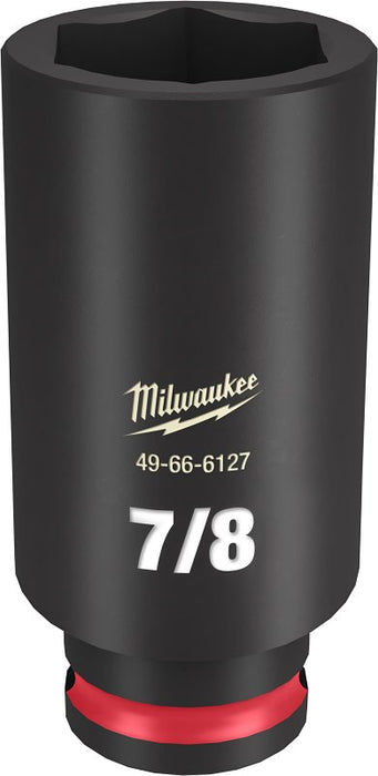 Milwaukee SHOCKWAVE Impact Duty Series 49-66-6127 Deep Impact Socket, 7/8 in Socket, 3/8 in Drive, Square Drive