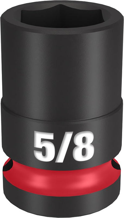 Milwaukee SHOCKWAVE Impact Duty Series 49-66-6204 Shallow Impact Socket, 5/8 in Socket, 1/2 in Drive, Square Drive