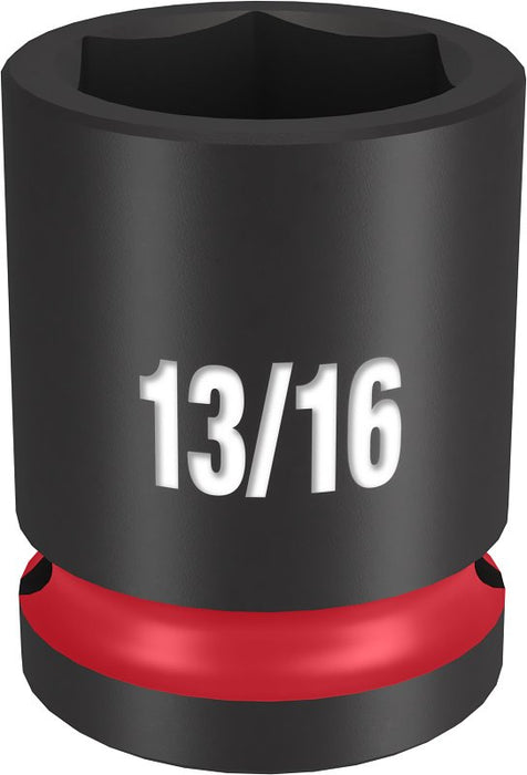 Milwaukee SHOCKWAVE Impact Duty Series 49-66-6207 Shallow Impact Socket, 13/16 in Socket, 1/2 in Drive, Square Drive