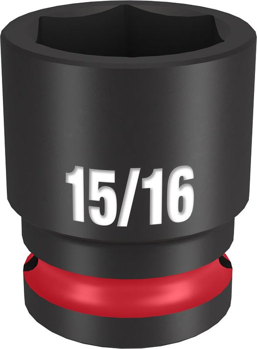 Milwaukee SHOCKWAVE Impact Duty Series 49-66-6209 Shallow Impact Socket, 15/16 in Socket, 1/2 in Drive, Square Drive