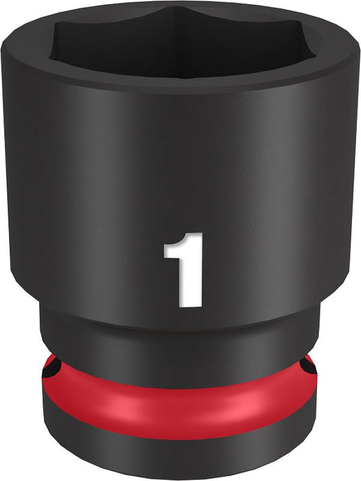 Milwaukee SHOCKWAVE Impact Duty Series 49-66-6210 Shallow Impact Socket, 1 in Socket, 1/2 in Drive, Square Drive