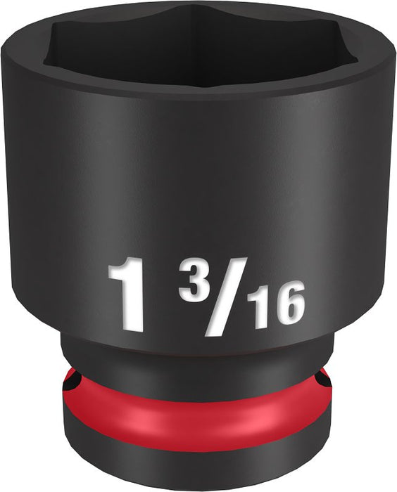 Milwaukee SHOCKWAVE Impact Duty Series 49-66-6213 Shallow Impact Socket, 1-3/16 in Socket, 1/2 in Drive, Square Drive