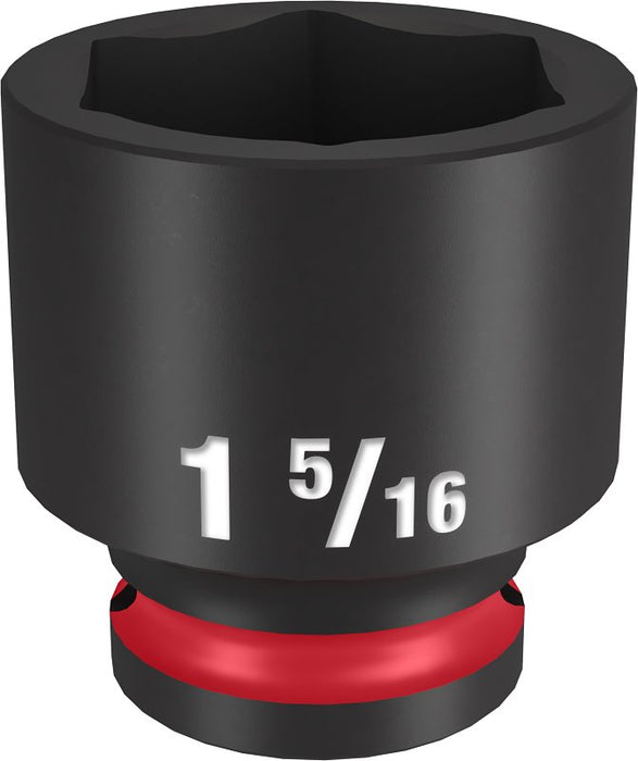 Milwaukee SHOCKWAVE Impact Duty Series 49-66-6215 Shallow Impact Socket, 1-5/16 in Socket, 1/2 in Drive, Square Drive