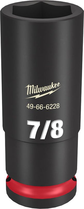 Milwaukee SHOCKWAVE Impact Duty Series 49-66-6228 Deep Impact Socket, 7/8 in Socket, 1/2 in Drive, Square Drive