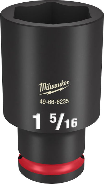 Milwaukee SHOCKWAVE Impact Duty Series 49-66-6235 Deep Impact Socket, 1-5/16 in Socket, 1/2 in Drive, Square Drive