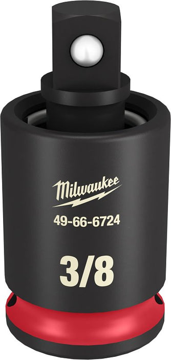 Milwaukee 49-66-6724 Socket Universal Joint, 3/8 in Drive, Impact Drive, 3/8 in Output Drive, Female Output Drive