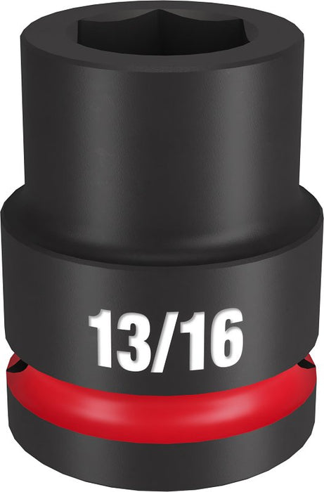 Milwaukee SHOCKWAVE Impact Duty Series 49-66-6304 Shallow Impact Socket, 13/16 in Socket, 3/4 in Drive, Square Drive