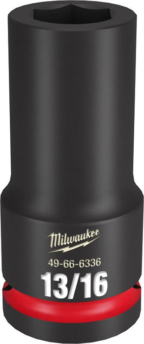 Milwaukee SHOCKWAVE Impact Duty Series 49-66-6336 Deep Impact Socket, 13/16 in Socket, 3/4 in Drive, Square Drive