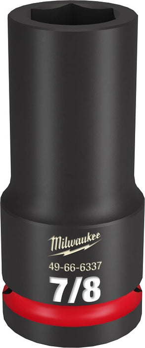 Milwaukee SHOCKWAVE Impact Duty Series 49-66-6337 Deep Impact Socket, 7/8 in Socket, 3/4 in Drive, Square Drive