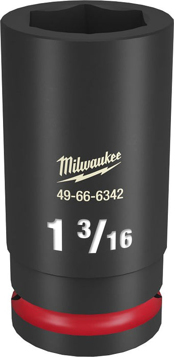 Milwaukee SHOCKWAVE Impact Duty Series 49-66-6342 Deep Impact Socket, 1-3/16 in Socket, 3/4 in Drive, Square Drive