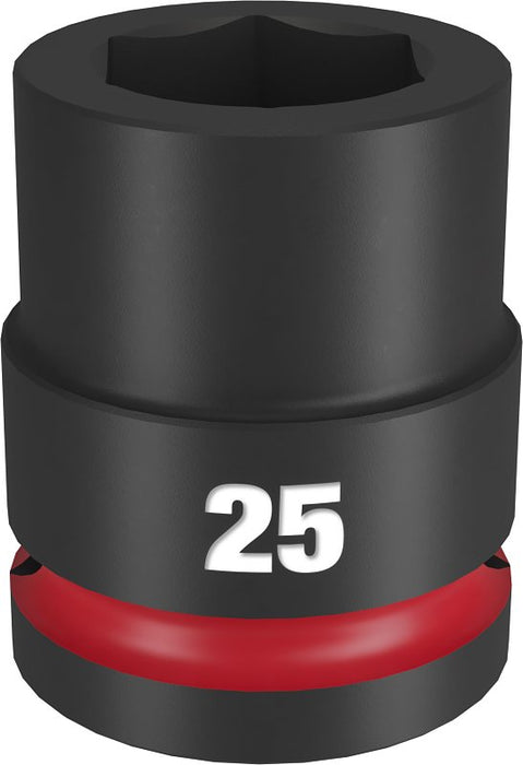 Milwaukee SHOCKWAVE Impact Duty Series 49-66-6363 Shallow Impact Socket, 25 mm Socket, 3/4 in Drive, Square Drive