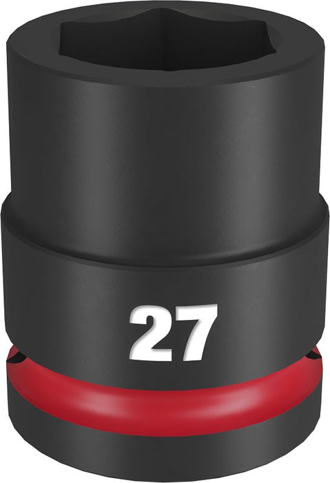 Milwaukee SHOCKWAVE Impact Duty Series 49-66-6365 Shallow Impact Socket, 27 mm Socket, 3/4 in Drive, Square Drive