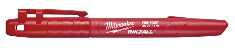 Milwaukee 48-22-3170 Marker, Red, 7.13 in L, Plastic Barrel, Red Barrel