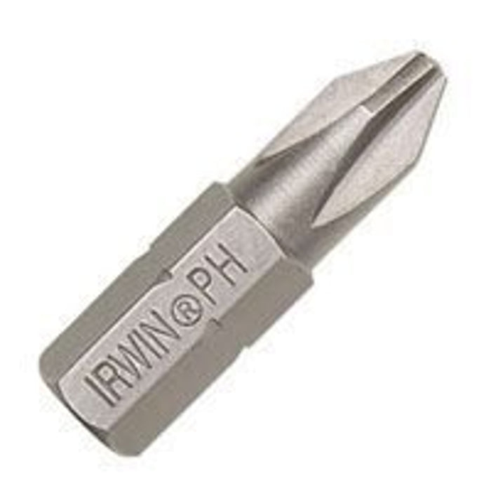 Irwin 3510052C Insert Bit, #1 Drive, Phillips Drive, 1/4 in Shank, Hex Shank, 1 in L, High-Grade S2 Tool Steel