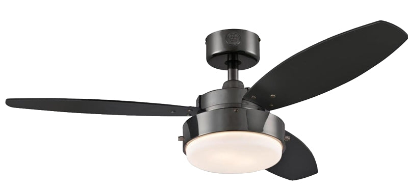 Westinghouse 7221500 Ceiling Fan, Black Blade, 42 in Sweep, MDF Blade