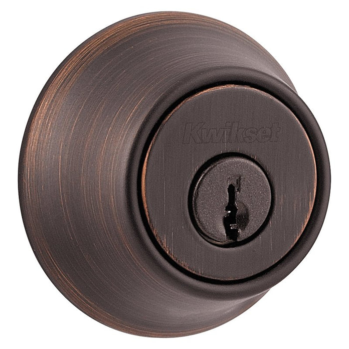 Kwikset 600 Series 665 11P RCAL RCS Deadbolt, 3 Grade, Keyed Key, Zinc, Venetian Bronze, 2-3/8 to 2-3/4 in Backset