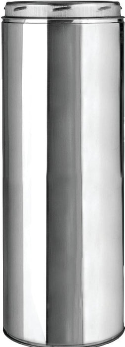 Selkirk 208018 Chimney Pipe, 8 in ID, 10 in OD, 18 in L, Stainless Steel