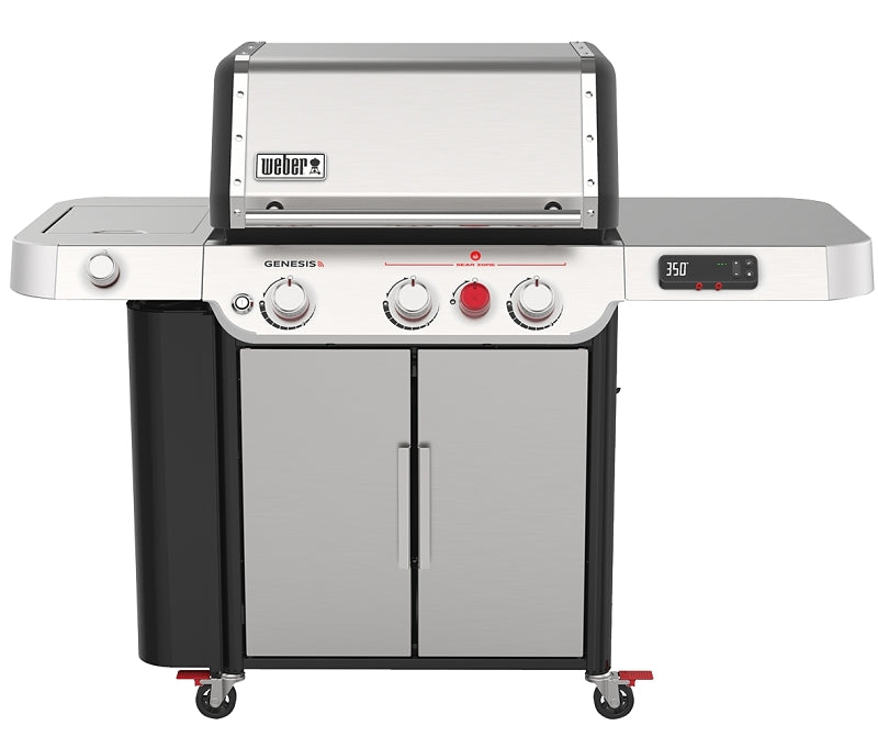 Weber GENESIS SX-335 Series 35600001 Smart Gas Grill, 39,000 Btu, Liquid Propane, 3-Burner, Smoker Included: No