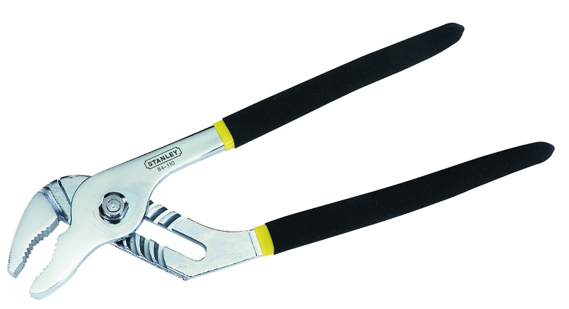 STANLEY 84-110 Joint Plier, 10-1/4 in OAL, 2 in Jaw Opening, Black/Gray Handle, Cushion-Grip Handle