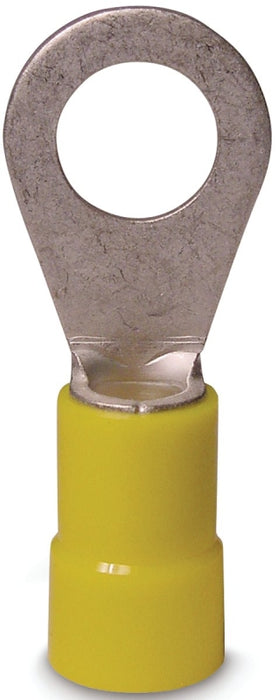 Gardner Bender 20-108 Ring Terminal, 600 V, 12 to 10 AWG Wire, 1/4 to 3/8 in Stud, Vinyl Insulation, Copper Contact, Yellow